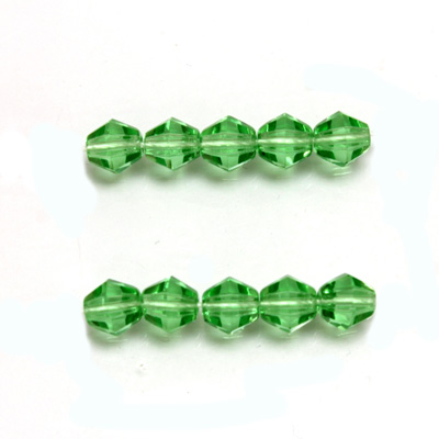 Czech Glass Fire Polished Bead - Bicone 06MM PERIDOT