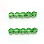 Czech Glass Fire Polished Bead - Bicone 06MM PERIDOT