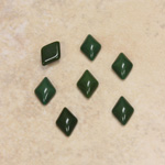 Glass Medium Dome Cabochon - Diamond 09x6MM FOREST GREEN