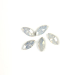 Cut Crystal Point Back Fancy Stone Foiled - Navette-Marquis 08x4MM OPAL WHITE