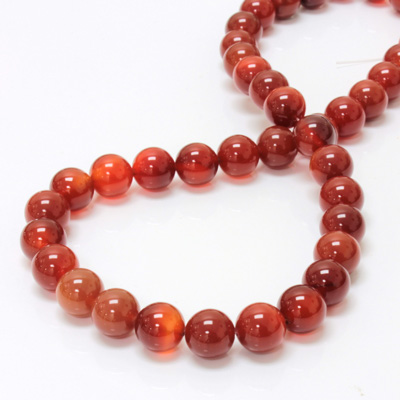 Gemstone Bead - Smooth Round 10MM CORNELIAN