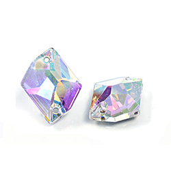 Asfour Crystal Flat Back Sew-On Stone - Fancy Diamond 16MM CRYSTAL AB