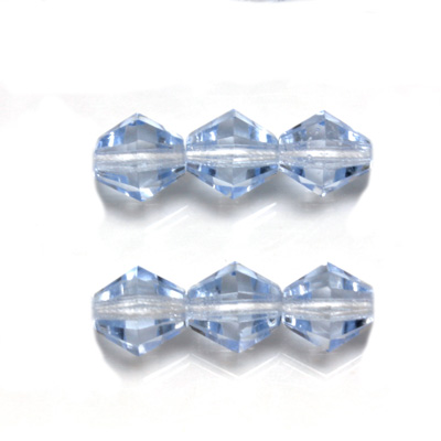 Czech Glass Fire Polished Bead - Bicone 10MM LT SAPPHIRE