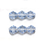 Czech Glass Fire Polished Bead - Bicone 10MM LT SAPPHIRE