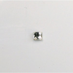 Czech Glass Flat Back Rose Cut Stone - Square 04x4MM CRYSTAL Foiled