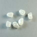 Plastic Bead - Mixed Color Irregular Nugget 10x6MM MOON WHITE