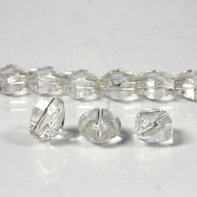 Glass Bead TablePolished - Diamond 08x8MM CRYSTAL