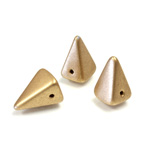 Preciosa Czech Pressed Glass Bead - Pyramid 07x11MM MATTE GOLD