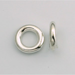 Metalized Plastic Smooth Bead - Ring 16MM SILVER