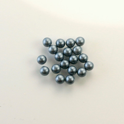 Czech Glass Pearl No-Hole Ball - 3MM DARK GREY 70445