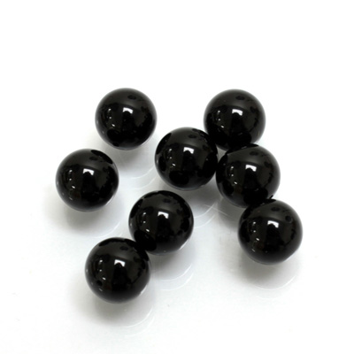 Gemstone 1-Hole Ball 08MM BLACK ONYX