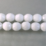 Czech Glass Fire Polish Bead - Round 10MM MOONSTONE WHITE