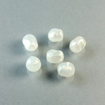 Plastic Bead Mix - Mixed Color Baroque 06x7MM MOON WHITE