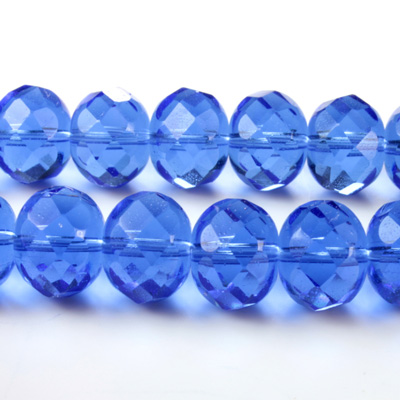 Chinese Cut Crystal Bead - Rondelle 08x10MM SAPPHIRE