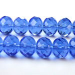 Chinese Cut Crystal Bead - Rondelle 08x10MM SAPPHIRE