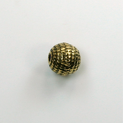 Metalized Plastic Bead - Sand Round 10MM ANT GOLD