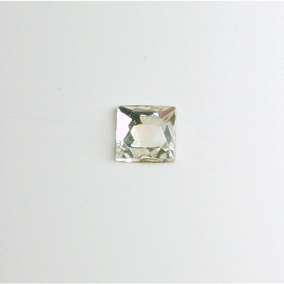 Glass Flat Back Foiled Rauten Rose - Square  08x8MM CRYSTAL