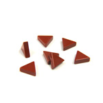 Gemstone Flat Back Flat Top Straight Side Stone - Triangle 06x6MM RED JASPER