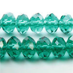 Chinese Cut Crystal Bead - Rondelle 08x10MM TEAL