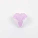 German Plastic Flower with Hole - Fluted Orchid 21x18MM MATTE LT AMETHYST