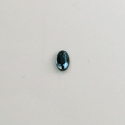 Glass Flat Back Rose Cut Faceted Foiled Stone - Oval 06x4MM MONTANA