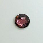 Glass Flat Back Foiled Rauten Rose - Round 13MM AMETHYST