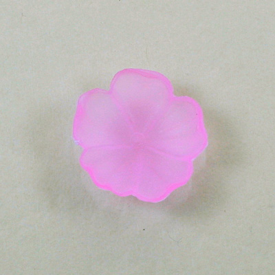 German Plastic Flower with Recess - Round 18MM MATTE ROSE