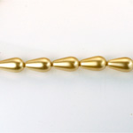 Czech Glass Pearl Bead - Pear 07x5MM GOLD 70486