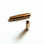 Brass Machine Made Bead - Smooth Oval 14x3MM RAW BRASS