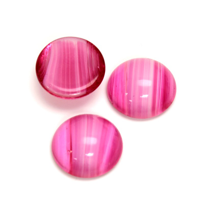 Glass Medium Dome Cabochon - Round 15MM PORPHYR ROSE