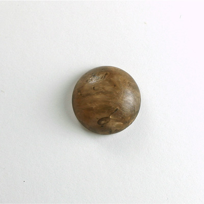 Plastic Flat Back Cabochon - Linen Quartz Color Round 18MM MATTE BROWN