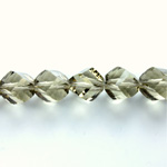 Indian Cut Crystal Bead - Helix Twisted 10MM BLACK DIAMOND