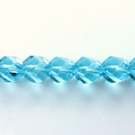 Indian Cut Crystal Bead - Helix Twisted 10MM AQUA