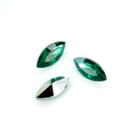 Plastic Point Back Foiled Stone - Navette 15x7MM EMERALD