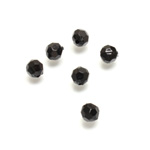 Plastic Bead - Opaque Faceted Round 06MM JET