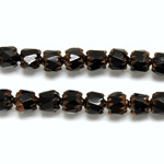 Czech Glass Fire Polish Bead - Cathedral 06MM MATTE JET with COPPER