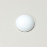 Plastic Flat Back Opaque Cabochon - Round 18MM CHALKWHITE