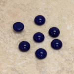 Glass Medium Dome Cabochon - Round 07MM LAPIS BLUE