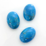 Gemstone Cabochon - Oval 18x13MM HOWLITE DYED TURQUOISE