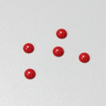 Plastic Flat Back Opaque Cabochon - Round 05MM RED
