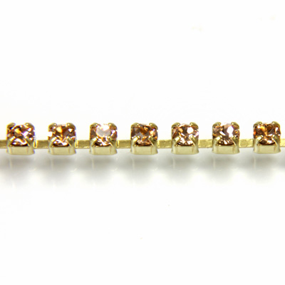 Preciosa Crystal Rhinestone Cup Chain - PP14 (SS6.5) LT PEACH-RAW