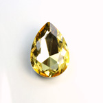 Cut Crystal Point Back Fancy Stone Foiled - Pear 30x20MM JONQUIL