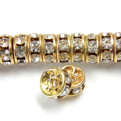 Czech Rhinestone Rondelle - Round 06MM CRYSTAL-RAW