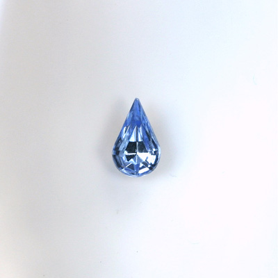 Glass Point Back Foiled Tin Table Cut (TTC) Stone - Pear 06x3.6MM LT SAPPHIRE