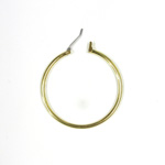 Round Hoop with Pin-Joint-Catch 36MM RAW BRASS