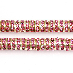 Preciosa MAXIMA Rhinestone Rondelle - Round 08MM ROSE-GOLD