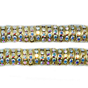 Preciosa MAXIMA Rhinestone Rondelle - Round 10MM CRYSTAL AB-GOLD