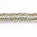 Preciosa MAXIMA Rhinestone Rondelle - Round 12MM CRYSTAL-GOLD