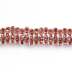 Preciosa MAXIMA Rhinestone Rondelle - Round 12MM ROSE-GOLD