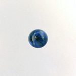 Glass Medium Dome Lampwork Cabochon - Round 11MM BLUE SWIRL (02953)